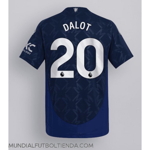 Camiseta Manchester United Diogo Dalot #20 Segunda Equipación Replica 2024-25 mangas cortas